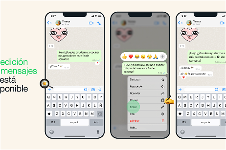 WhatsApp hace oficial la opción de editar mensajes ya enviados