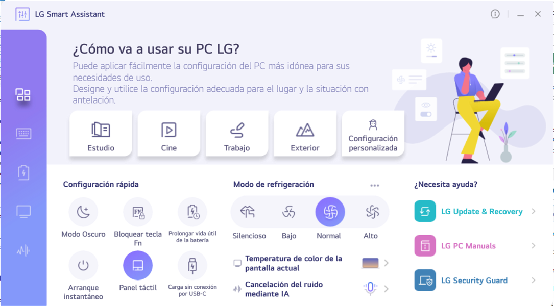 La aplicación de LG Smart Assistant
