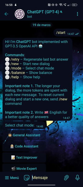 Cómo tener ChatGPT en Telegram totalmente gratis
