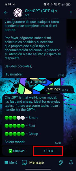 Cómo tener ChatGPT en Telegram totalmente gratis