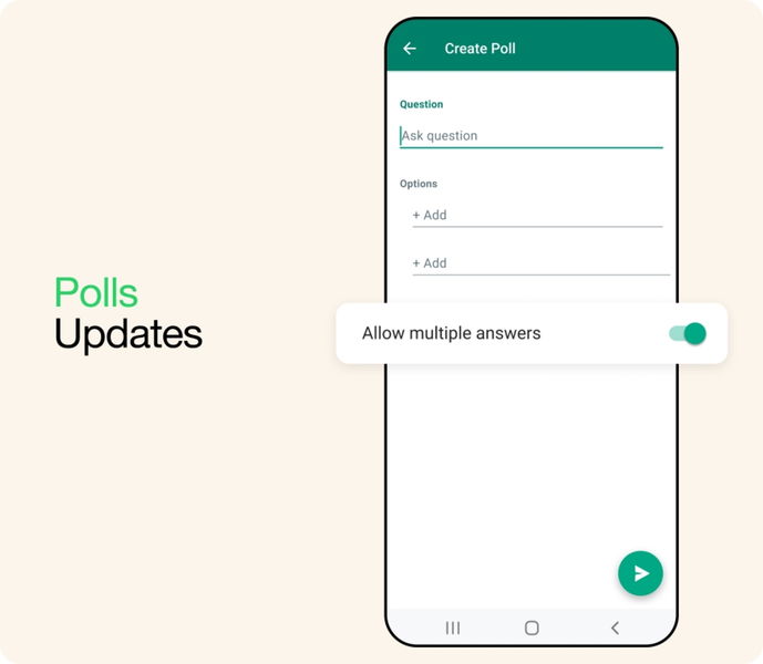 WhatsApp se actualiza con las encuestas de una sola respuesta, el reenvío con subtítulos y más novedades