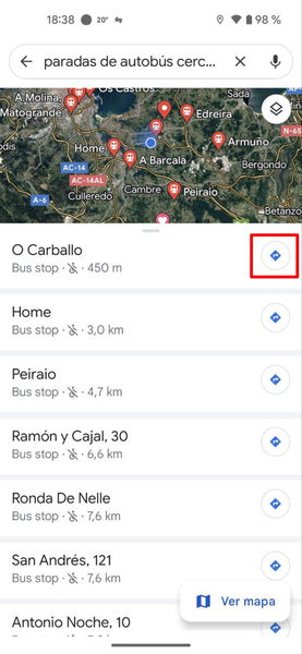 Cómo saber si hay paradas de bus o metro cerca de ti con el móvil