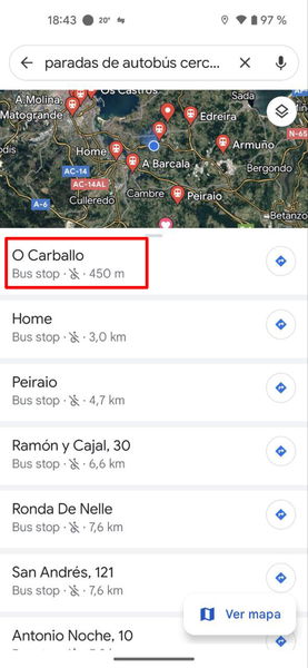 Cómo saber si hay paradas de bus o metro cerca de ti con el móvil