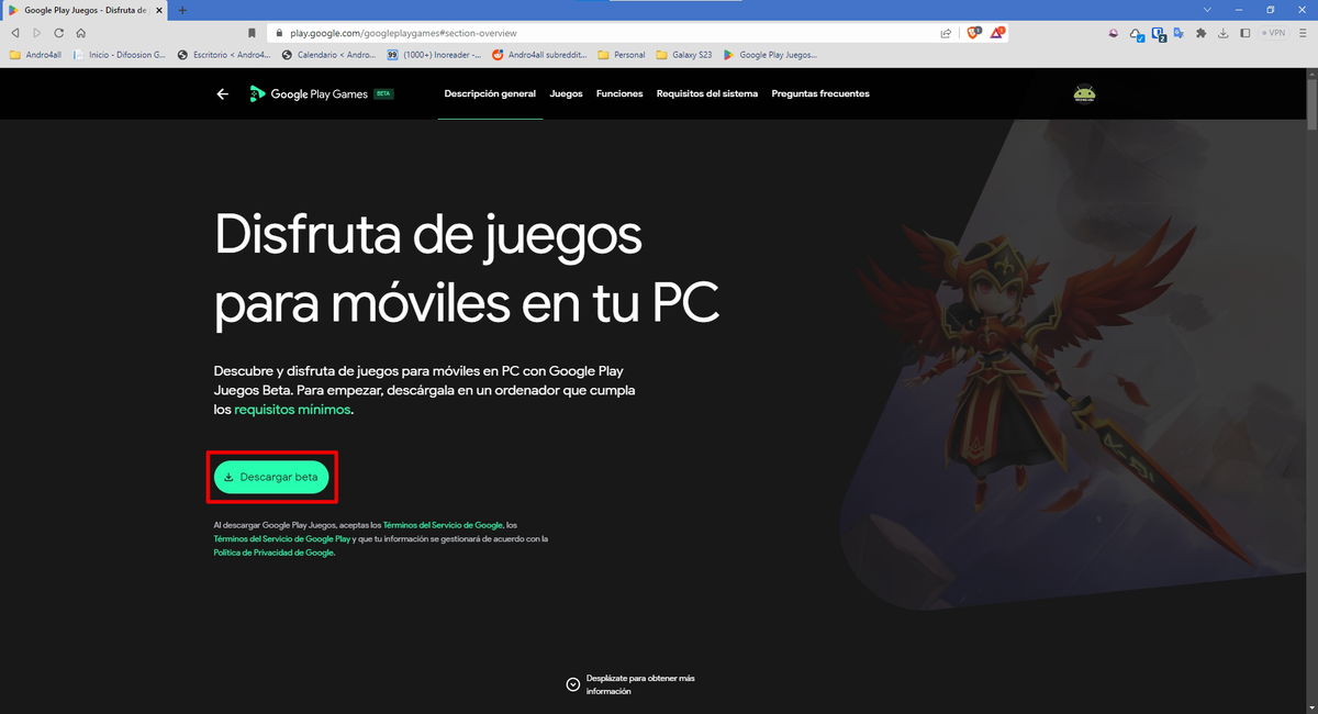 Cómo descargar e instalar Google Play Games para PC