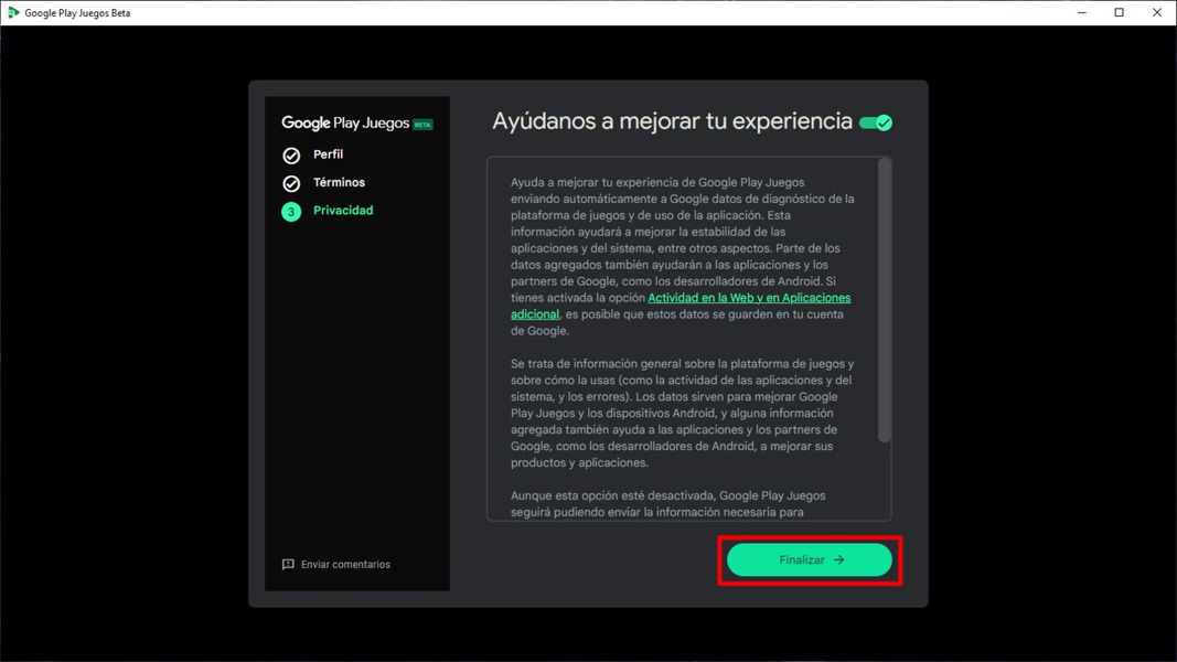 Cómo descargar e instalar Google Play Games para PC