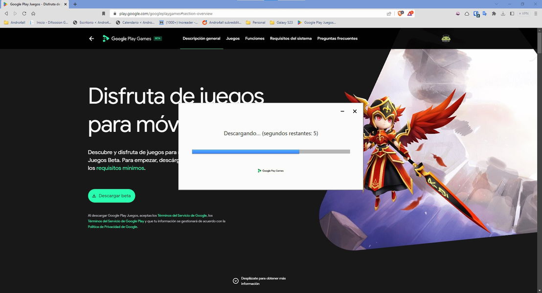 Cómo descargar e instalar Google Play Games para PC