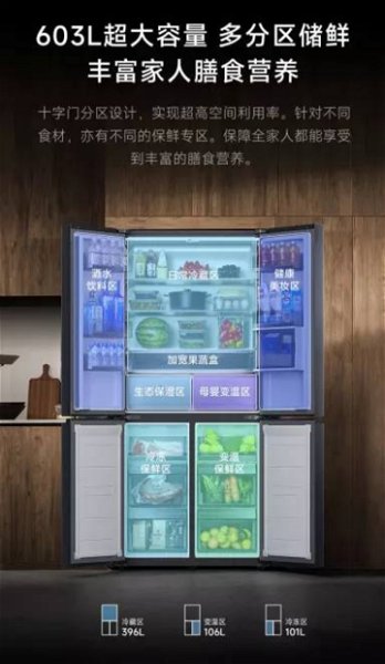 El nuevo frigorífico inteligente de Xiaomi es una bestia de 603 litros que cuesta menos de 800 euros al cambio