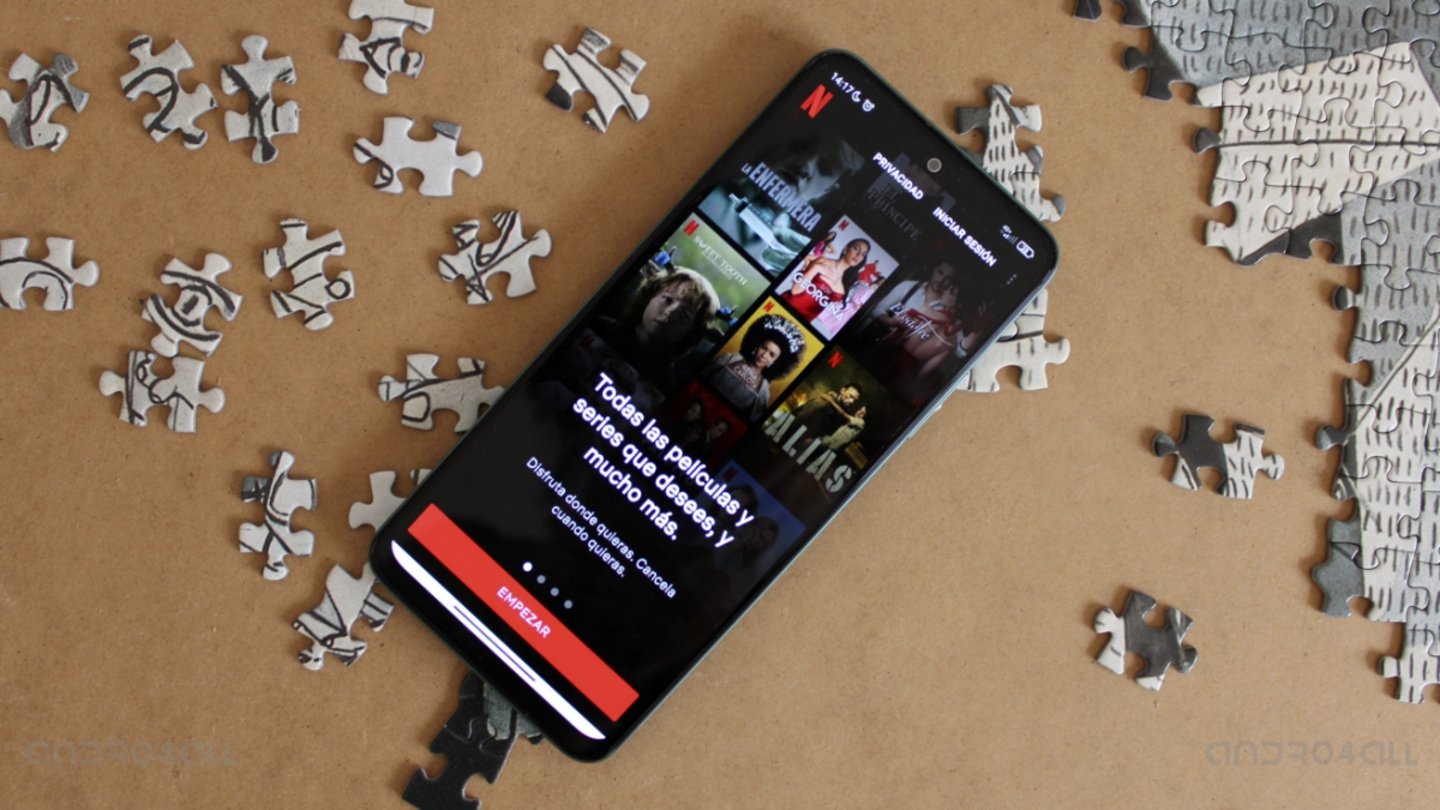 Redmi Note 12 5G con la app de Netflix abierta