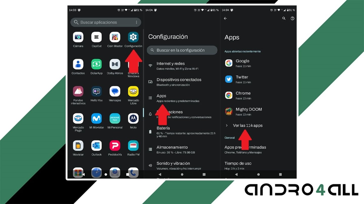 Ver todas las apps instaladas en un movil Android