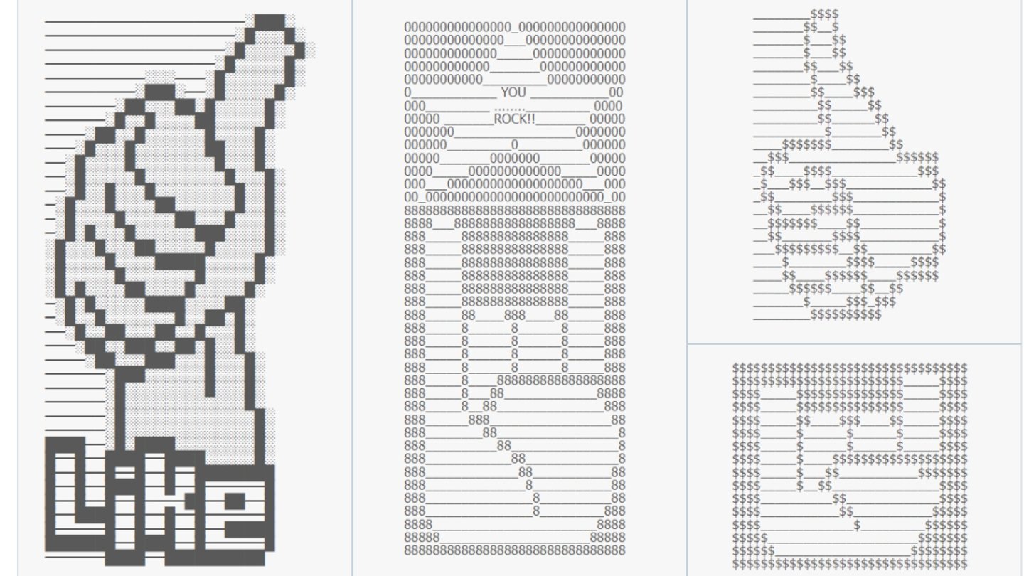 Ejemplos de arte ASCII