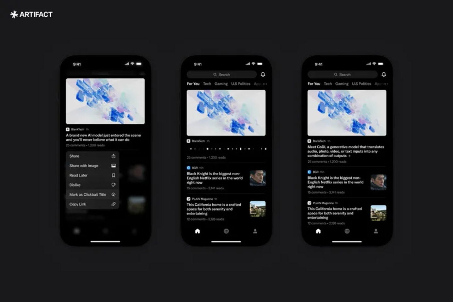 Así funciona el sistema de Artifact para sustituir los titulares con clickbait de sus noticias