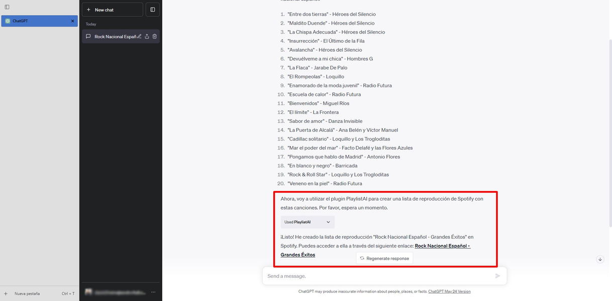 Así puedes usar ChatGPT para crear playlists de Spotify de manera automática