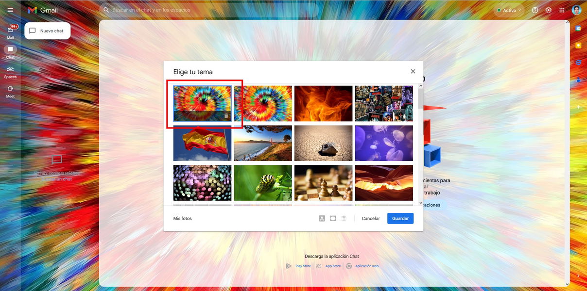 Selecciona la foto de Google Photos en Gmail