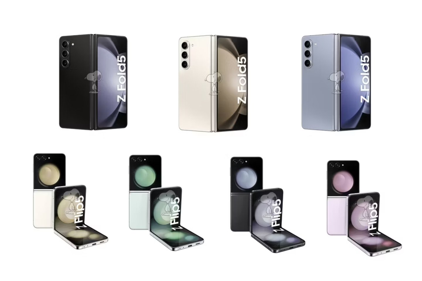 Galaxy Z Fold 5 y Flip5 colores