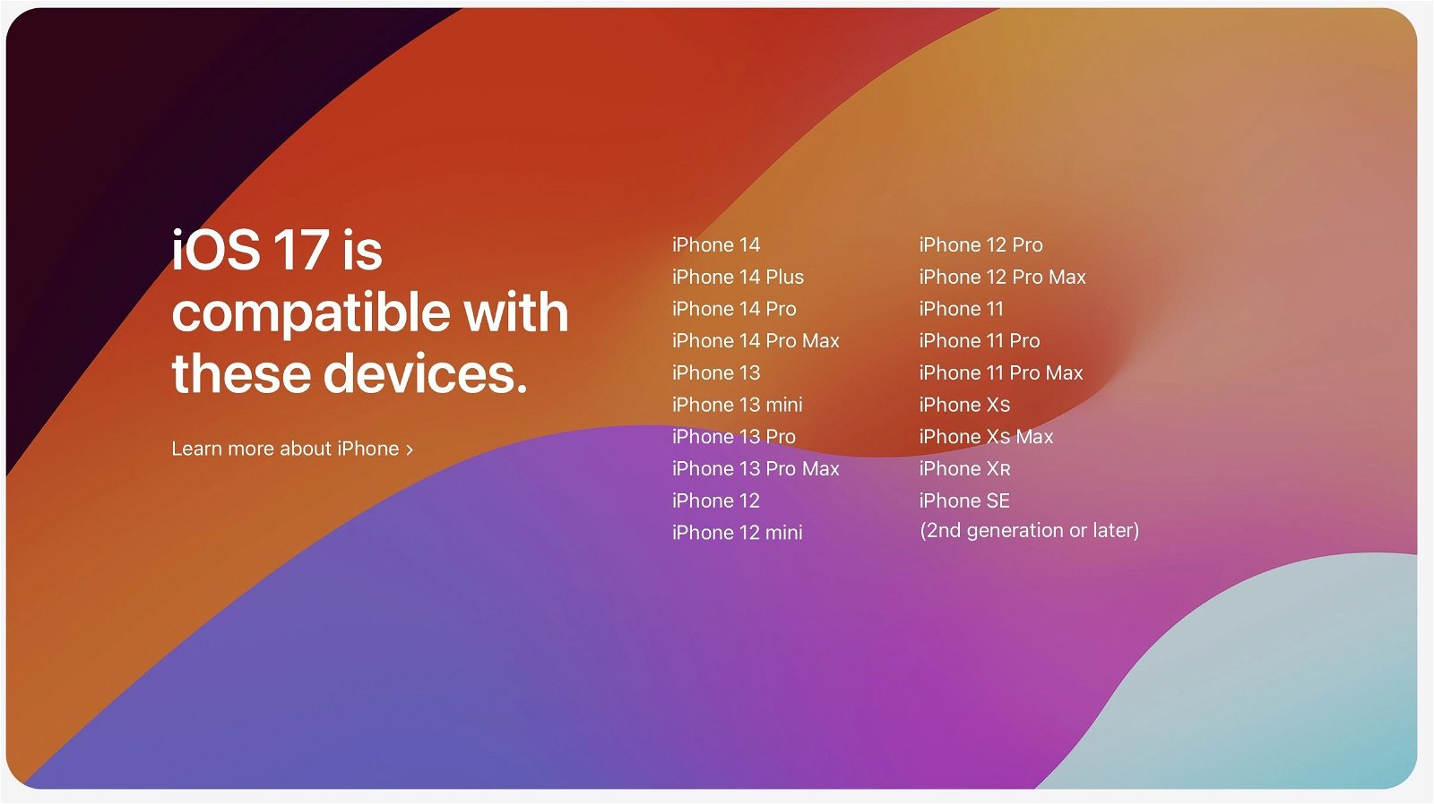 Todos los iPhone que recibirán la actualización a iOS 17