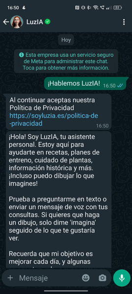 Cómo instalar LuzIA en WhatsApp y qué se puede hacer