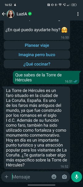 Cómo instalar LuzIA en WhatsApp y qué se puede hacer