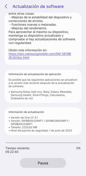 La gran actualización de junio para los Galaxy S23 ya se puede descargar en España: todas las novedades