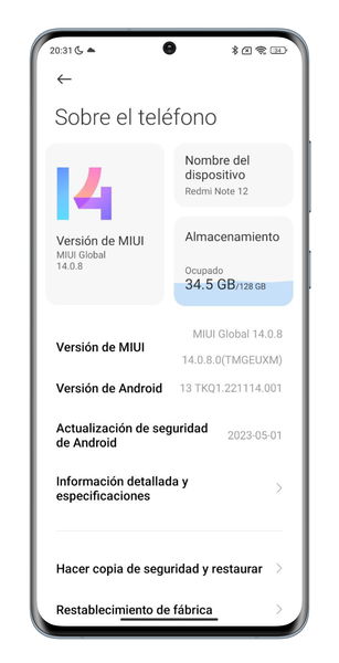 Xiaomi Redmi Note 12 Ice Blue 4+128GB Tienda Oficial, Teléfono celular, Redmi  Note