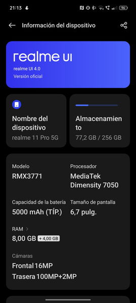 realme 11 Pro 5G, análisis: pantalla curva a 120 Hz, cámara de 100 MP y carga de 67W por menos de 400 euros