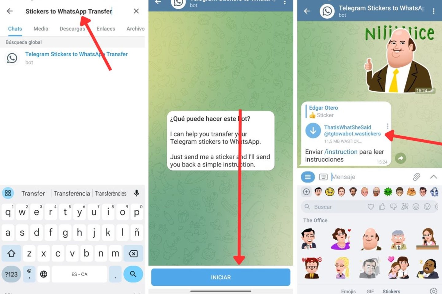 Cómo usar los stickers de Telegram en WhatsApp