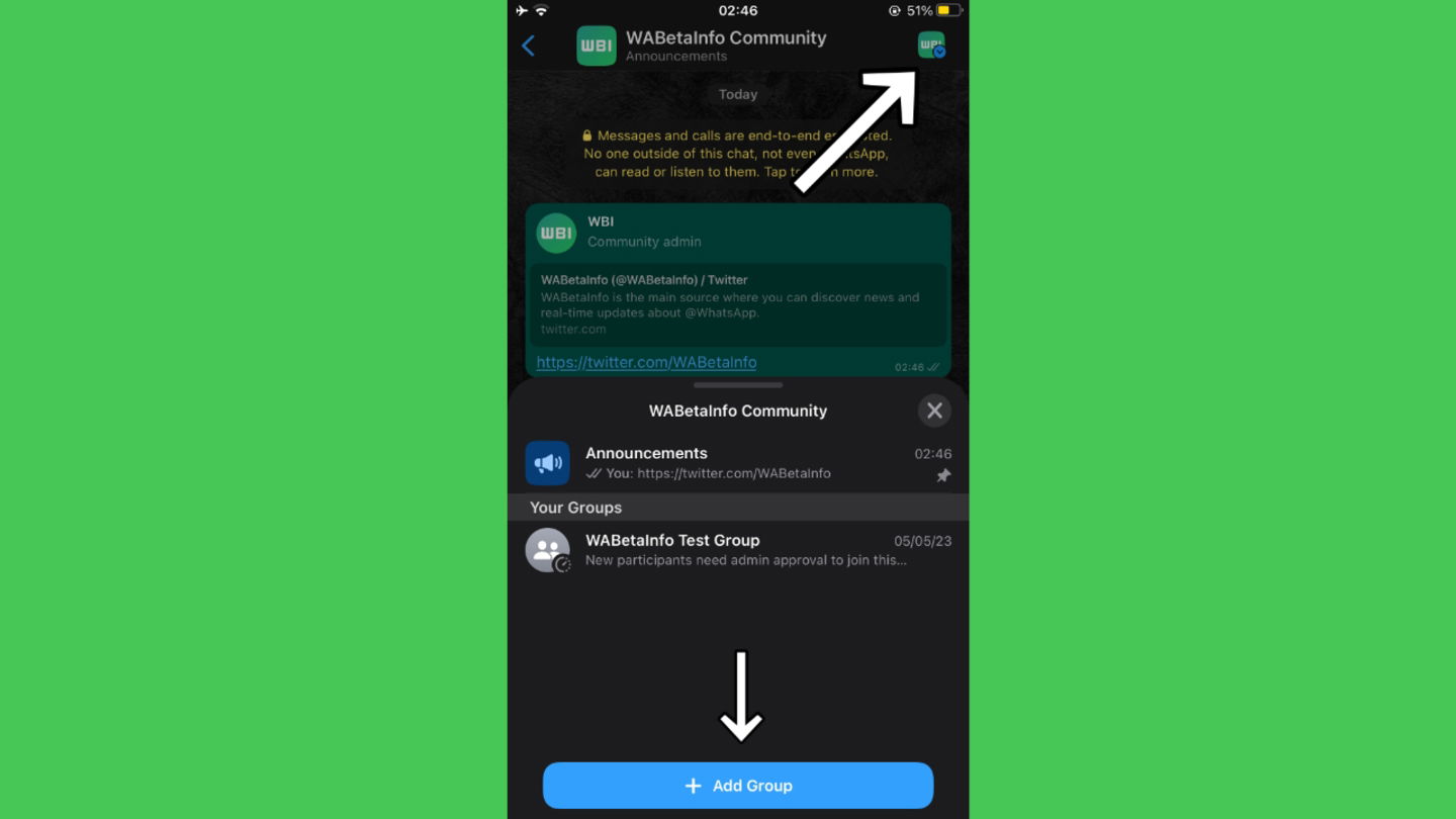 WhatsApp Comunidades acceso directo-principal