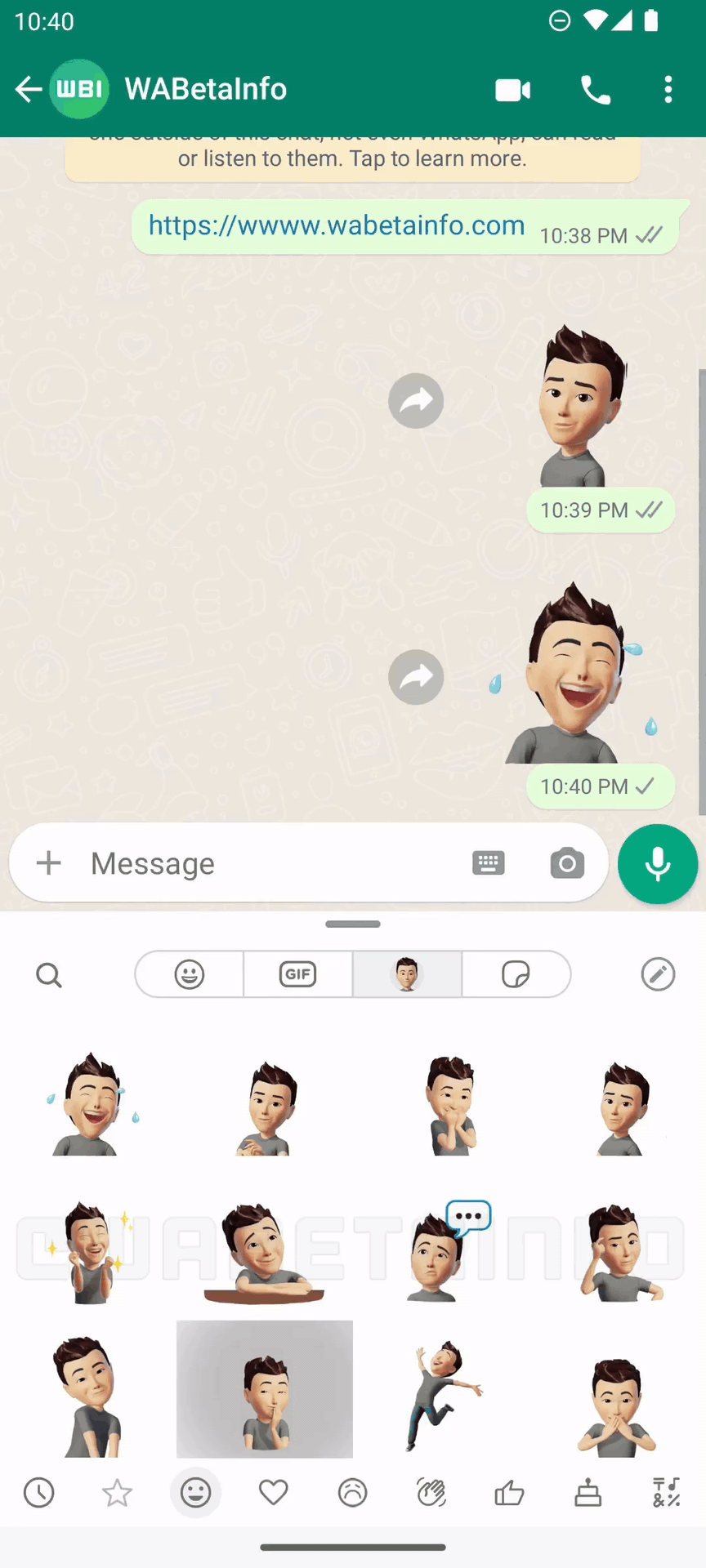 Avatares animados en WhatsApp