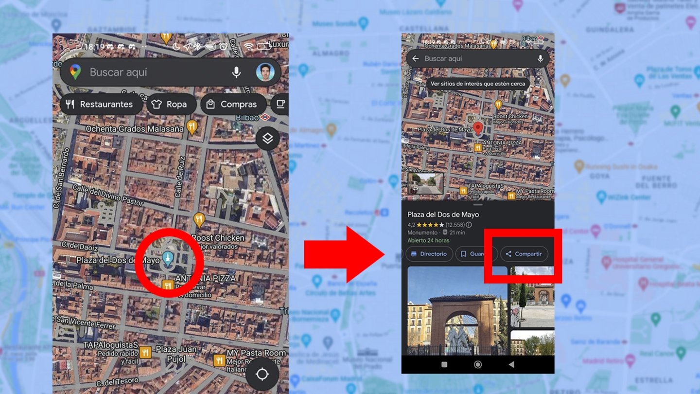 Cómo enviar un lugar por Google Maps