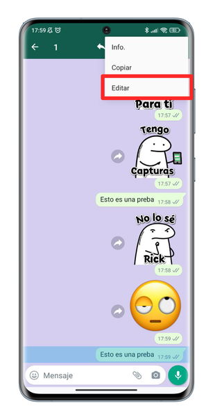 Cómo editar un mensaje de WhatsApp ya enviado paso a paso