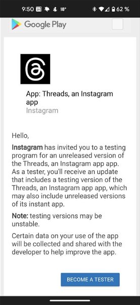 Así puedes apuntarte a la beta de Threads para ser el primero en probar las novedades de la app