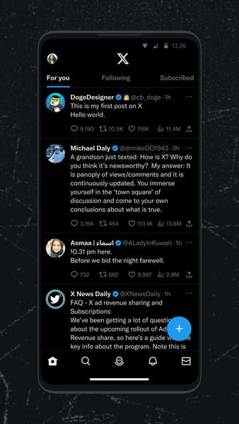 La app de Twitter para Android cambia de nombre y de icono para pasar a ser "X"