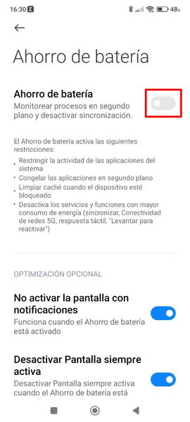 4 trucos de MIUI para ahorrar batería en tu móvil Xiaomi