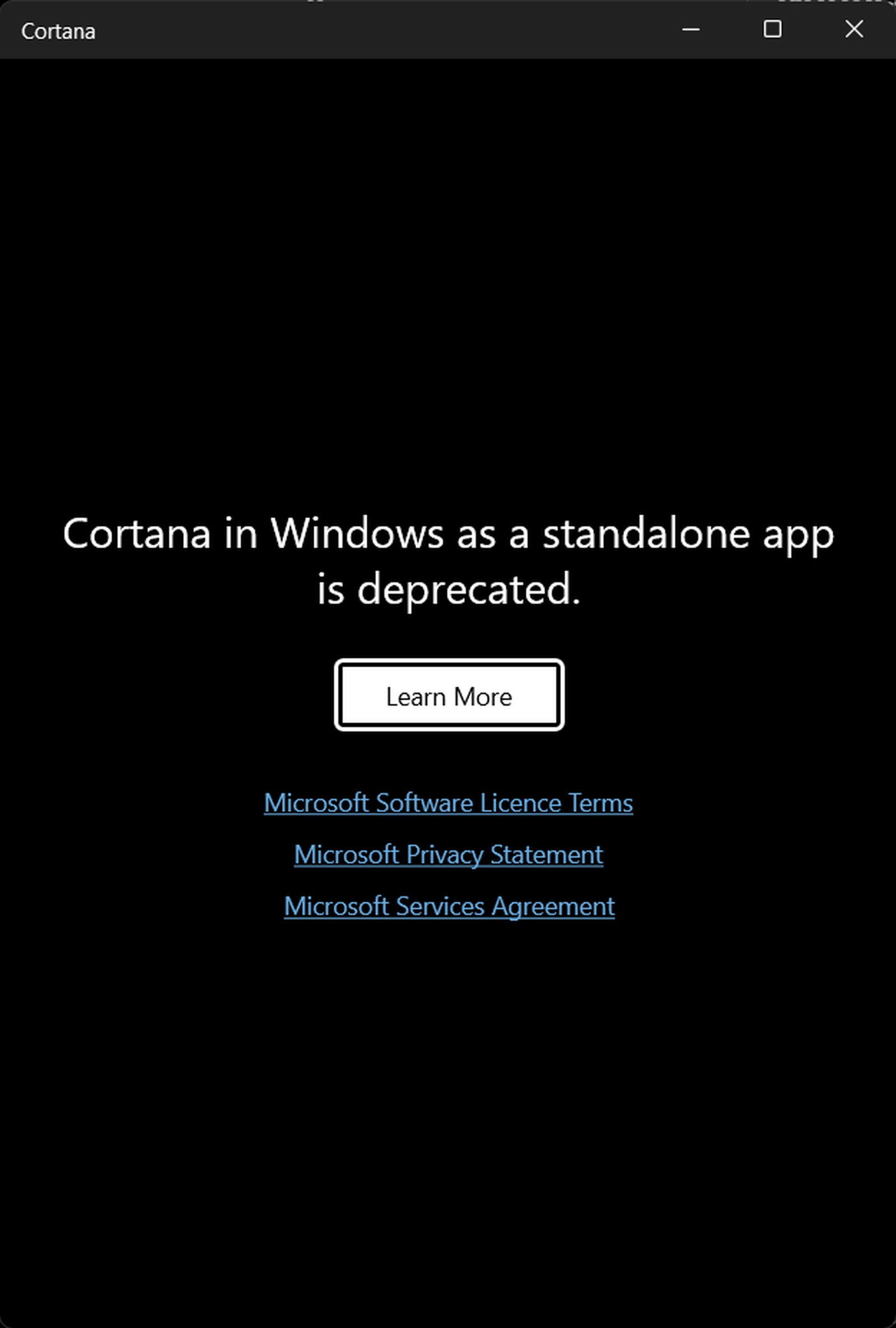 App de Cortana en Windows 11