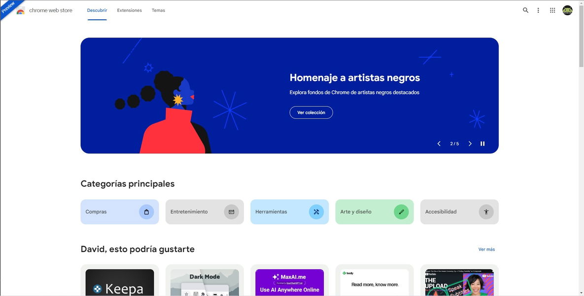 La Chrome Web Store cambia por completo su diseño 5 años después: así puedes probarla