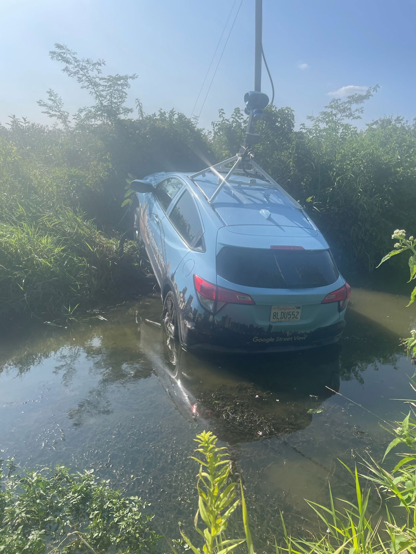Coche de Google Street View accidentado