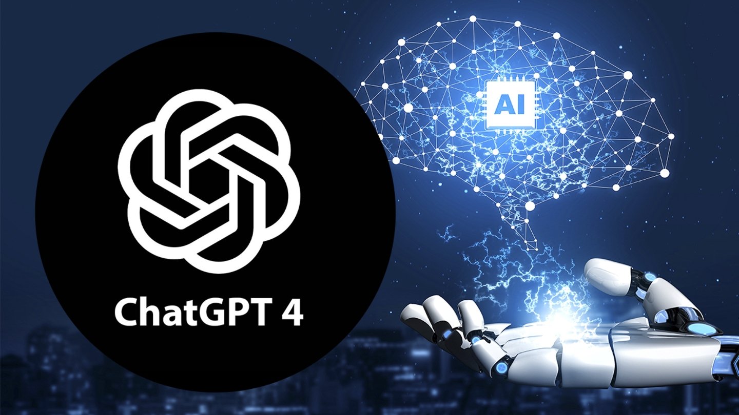 Logo de ChatGPT-4 e imagen de IA