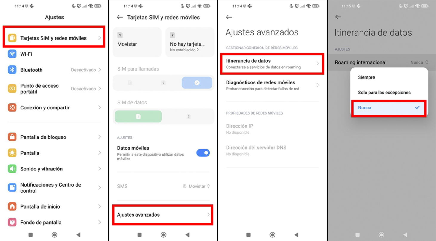 Cómo activar la itinerancia de datos en un Xiaomi