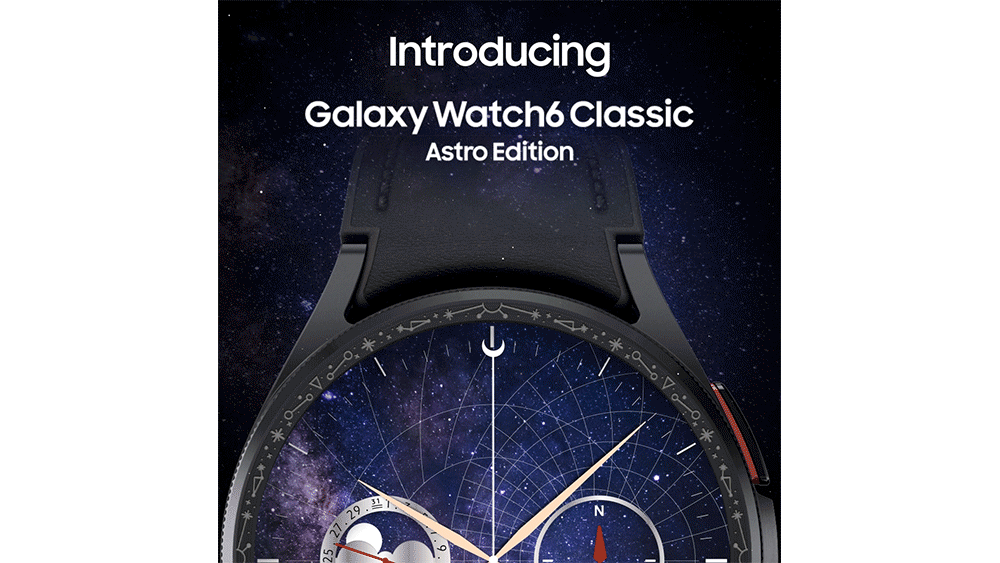 Samsung Galaxy Watch6 Classic Astro Edition en movimiento