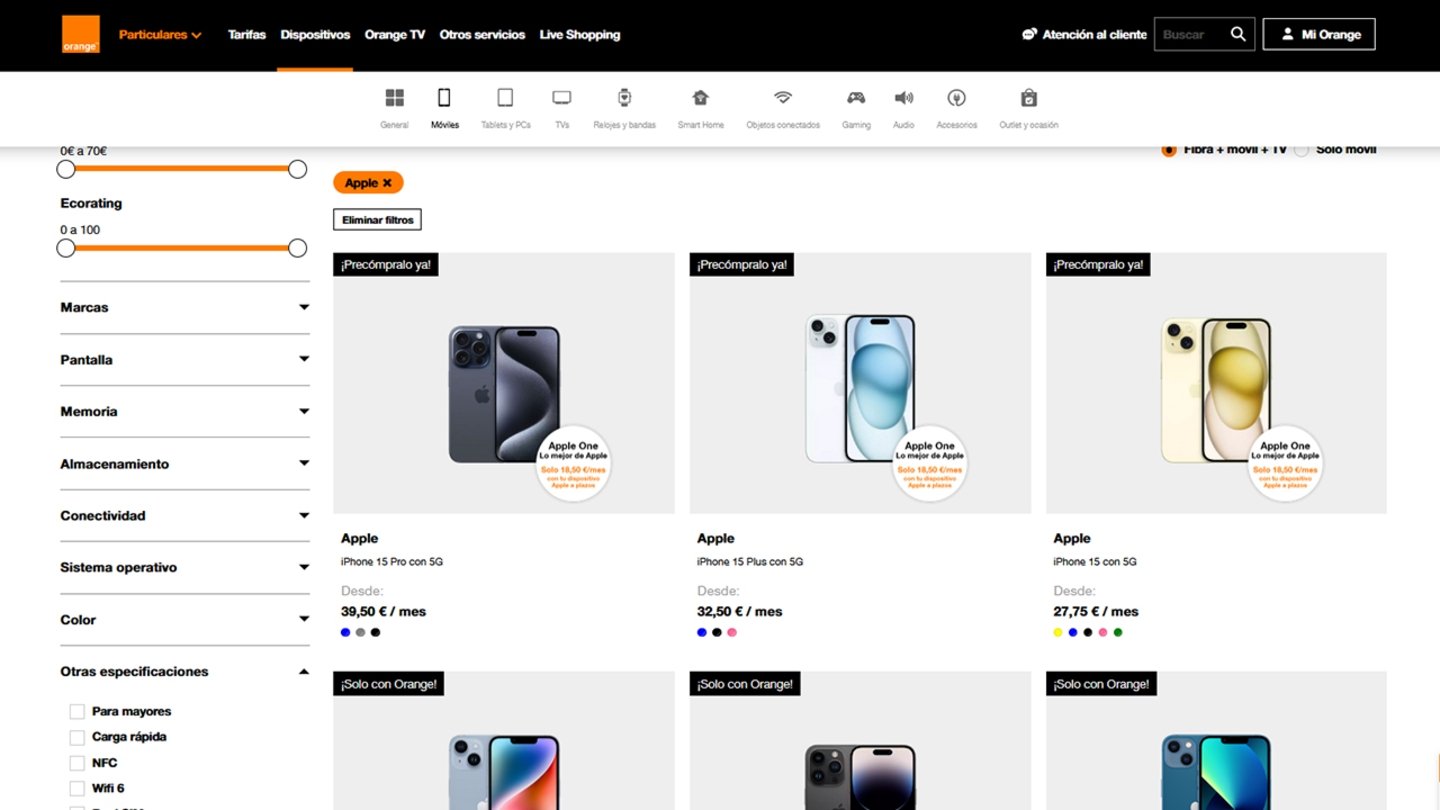 Comprar el iPhone 15 en Orange: precio, fechas y todo lo que hay que saber