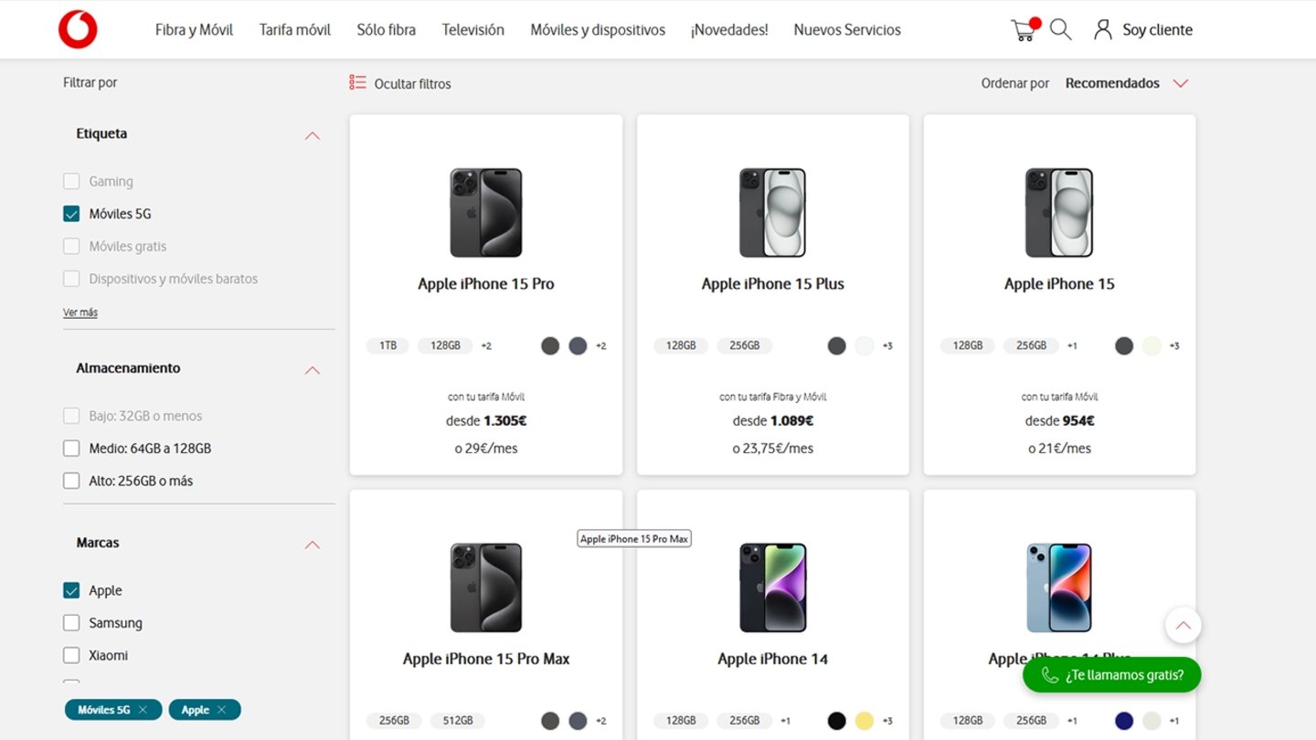 Comprar el iPhone 15 en Vodafone: precio, fechas y todo lo que hay que saber