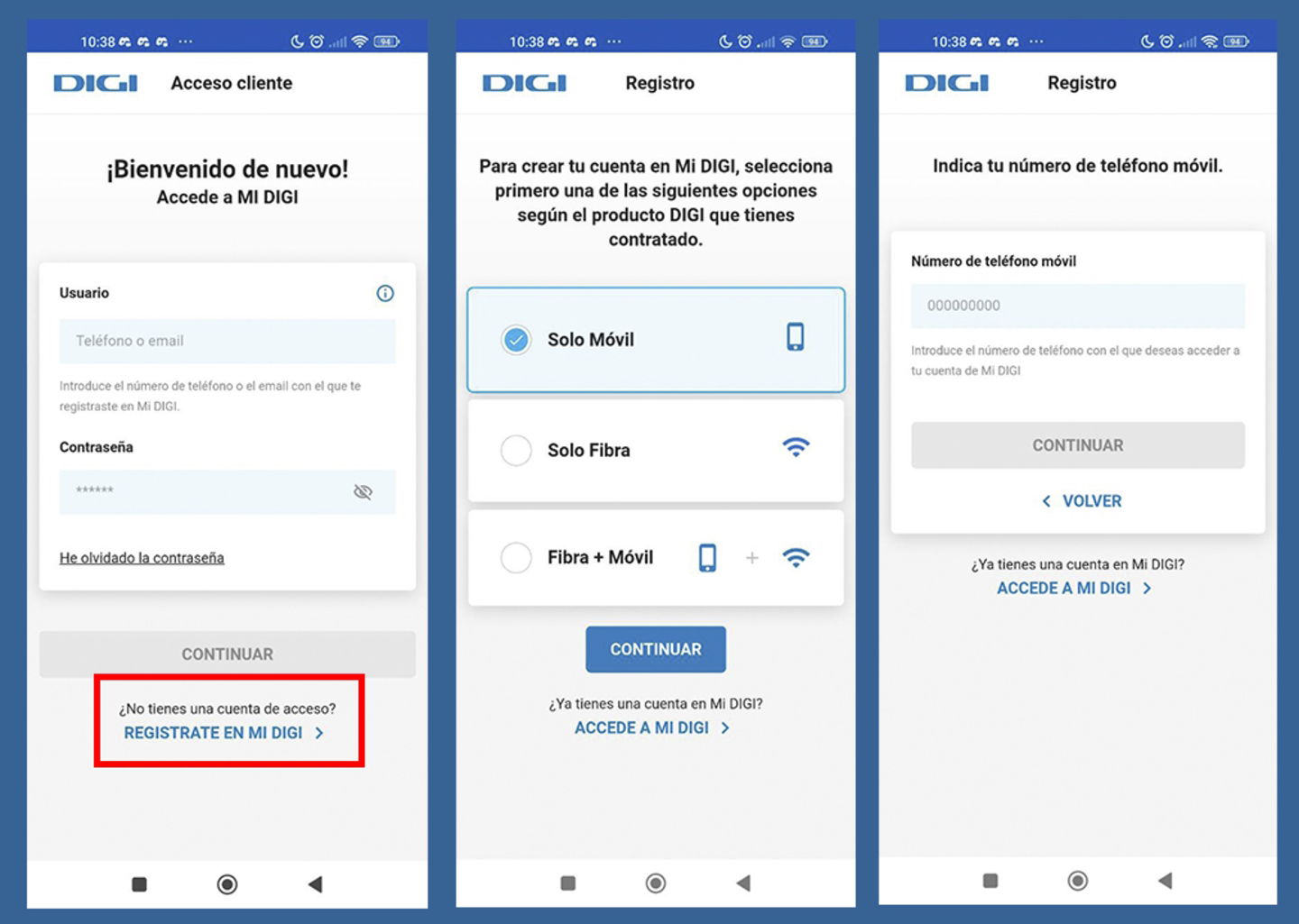 Digi te regala 50 GB si te registras en su app