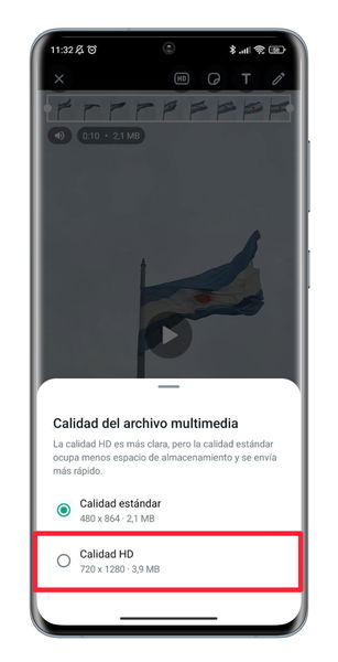 Cómo enviar fotos y vídeos en alta definición (HD) por Whatsapp