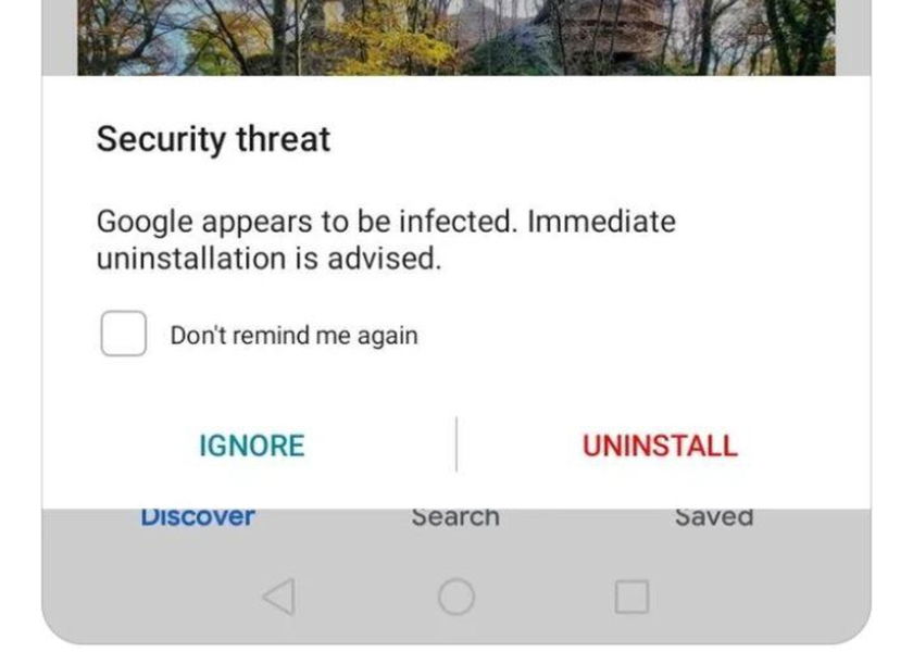 Por alguna razón, los móviles Huawei están detectando un virus en la app del buscador de Google