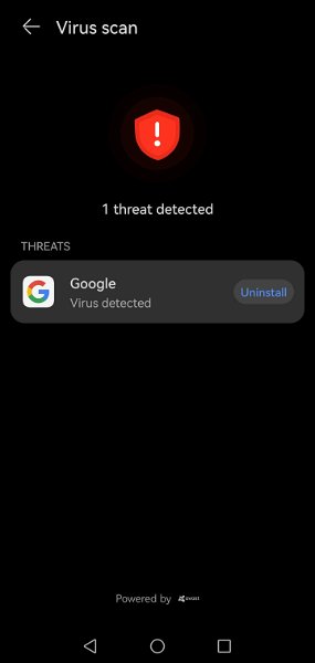 Por alguna razón, los móviles Huawei están detectando un virus en la app del buscador de Google