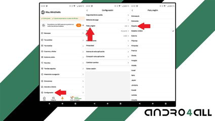 Cambiar país de cuenta Temu