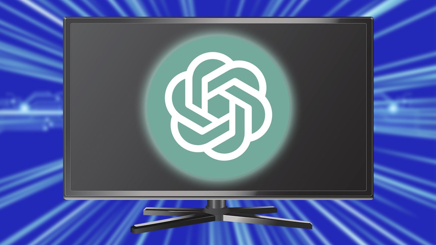 Televisor con logo de ChatGPT