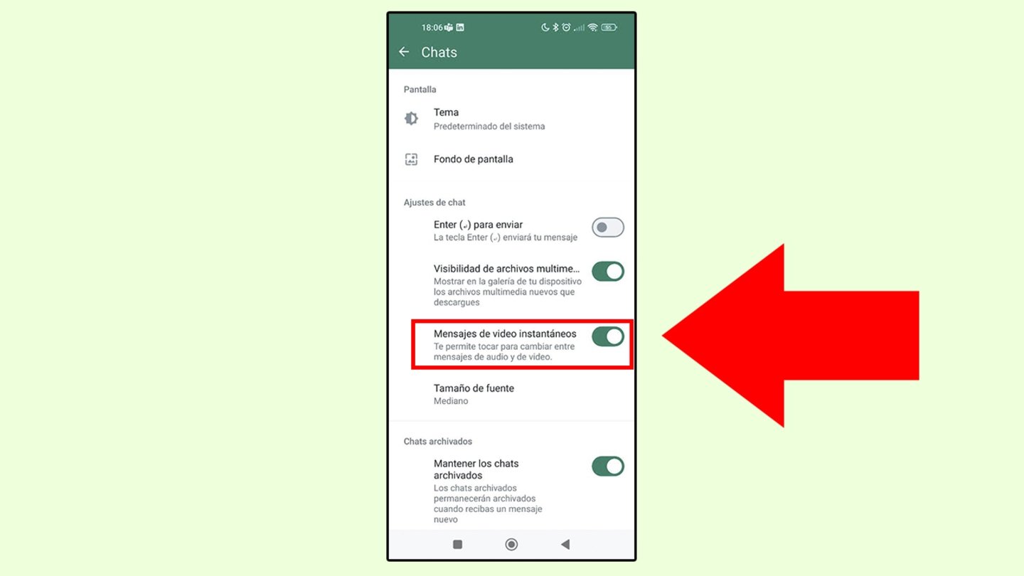 Cómo activar los mensajes de vídeo instantáneos de WhatsApp