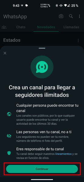 Cómo crear tu propio canal de WhatsApp