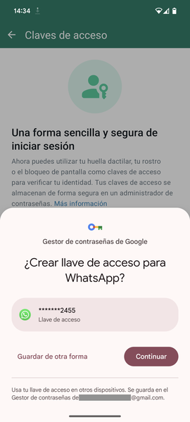 Passkeys en WhatsApp: qué son, cómo se usan y cómo activarlas para no tener que volver a usar contraseñas