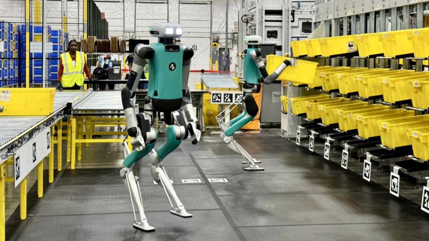 Robot humanoide de Amazon trabajando